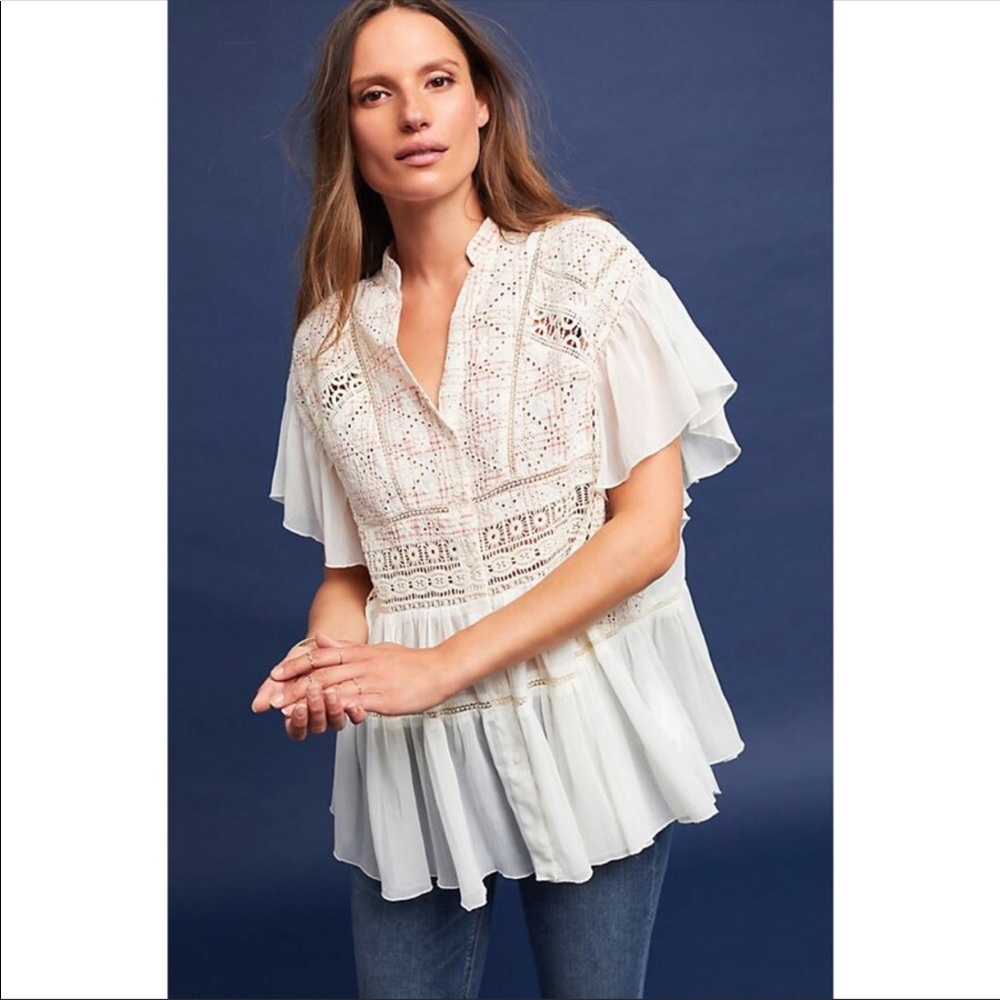Anthropology Akemi + Kin Popover Blouse